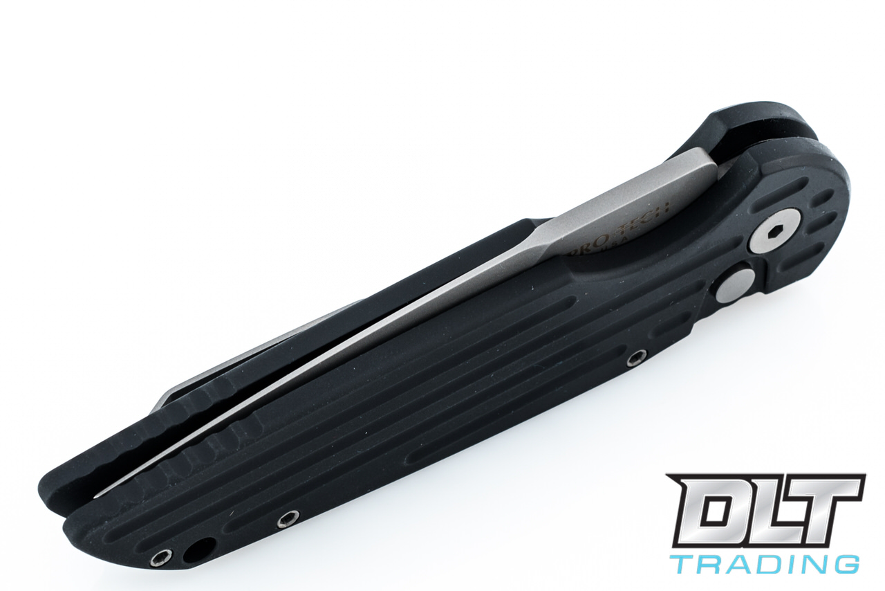 Pro-Tech TR3 - Black Handle - Bead Blasted Blade