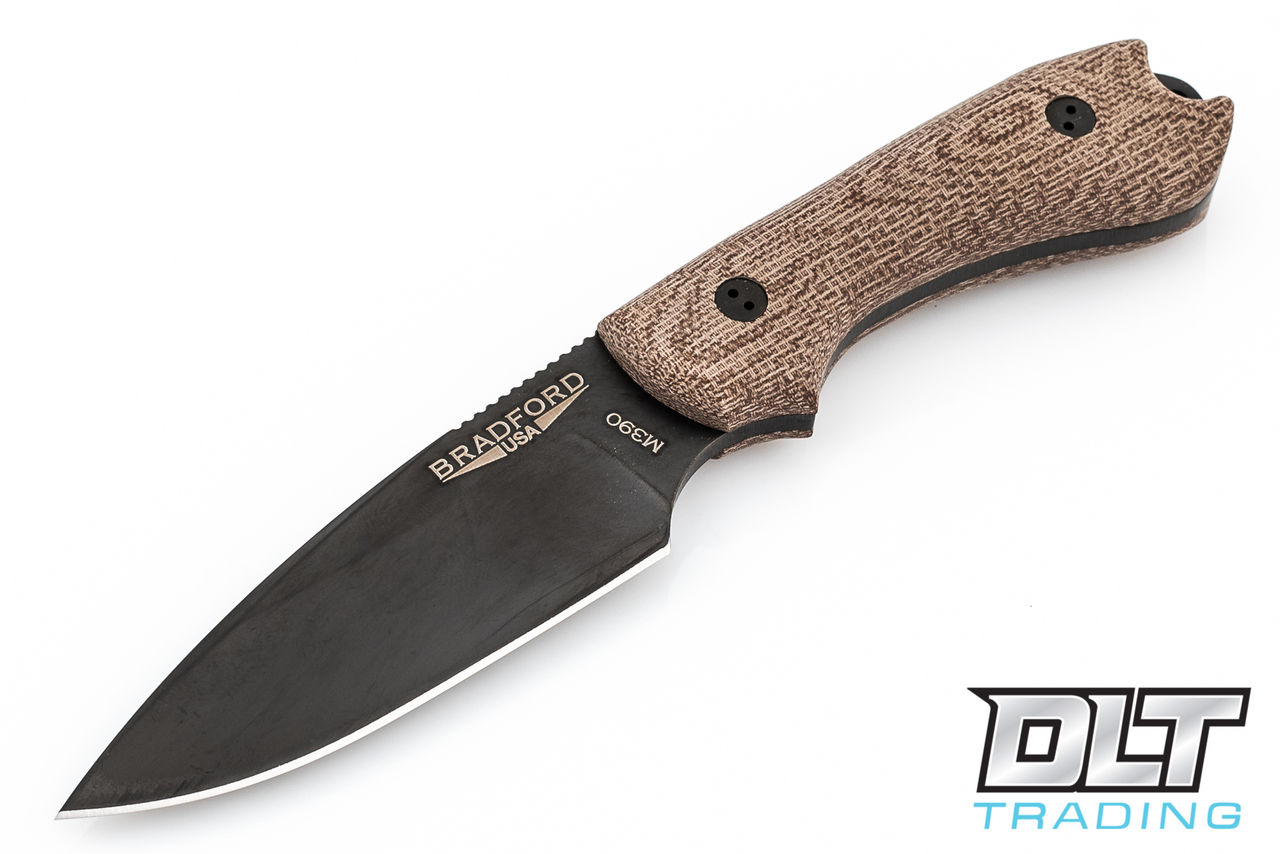 Bradford Guardian 3 M390 - 3D Natural Micarta - False Edge - Black