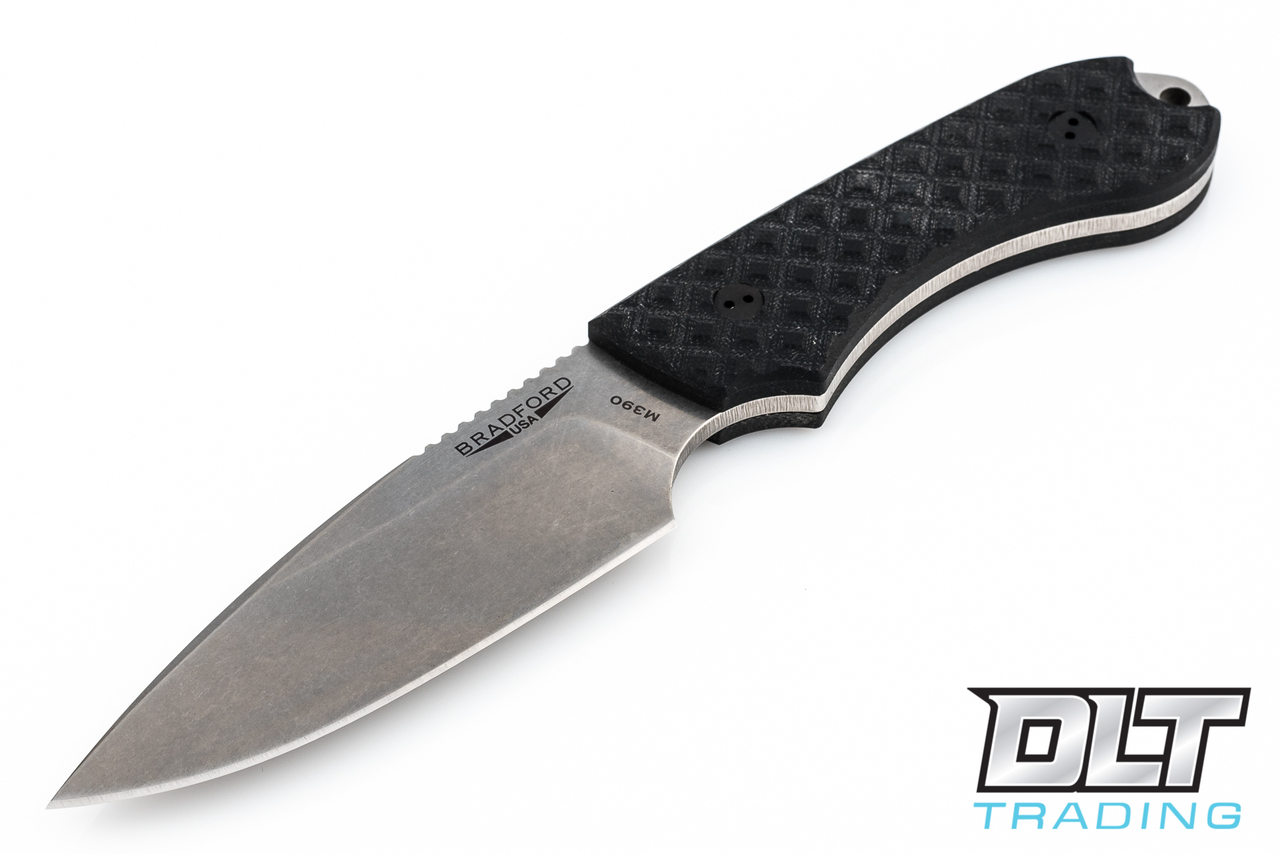 邦楽 ROUGH TRAD,FOXY D/ GOATBED Bradford Guardian 4 M390 - Black G-10 - False Edge - Stonewashed