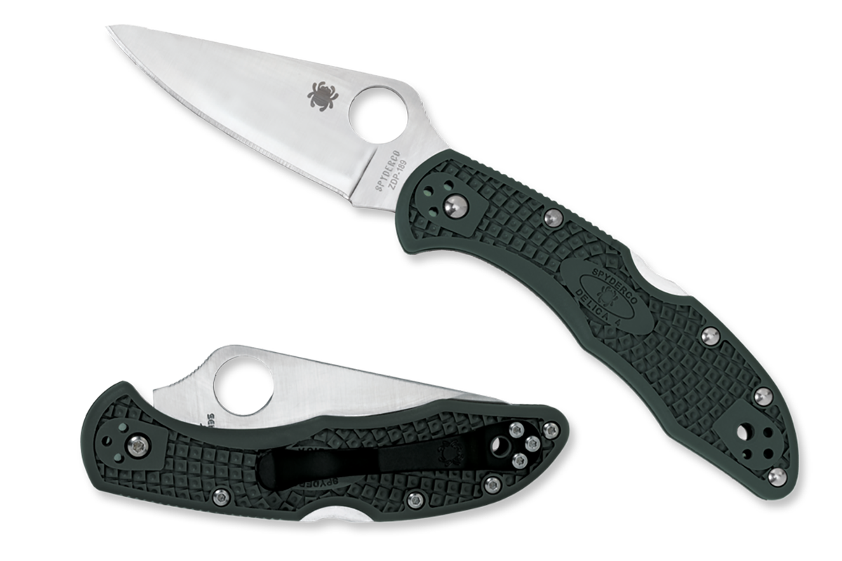 Spyderco Delica 4 Lightweight, British Racing Green, ZDP-189