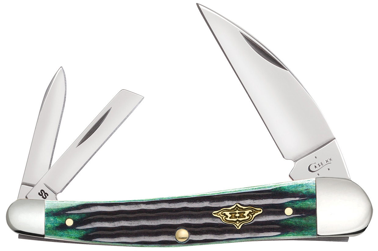 Case Seahorse Whittler Second Cut Hunter Green Jigged Bone
