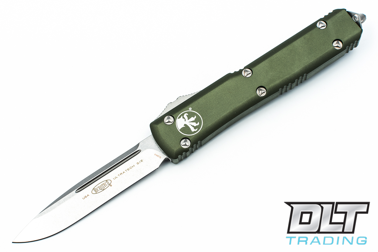 Microtech Ultratech S/E - OD Green Handle - Stonewash Blade