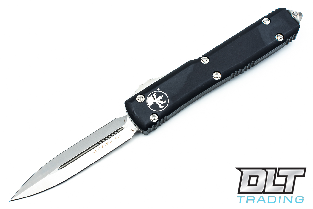 Microtech Ultratech D/E - Black Handle - Contoured - Satin Blade