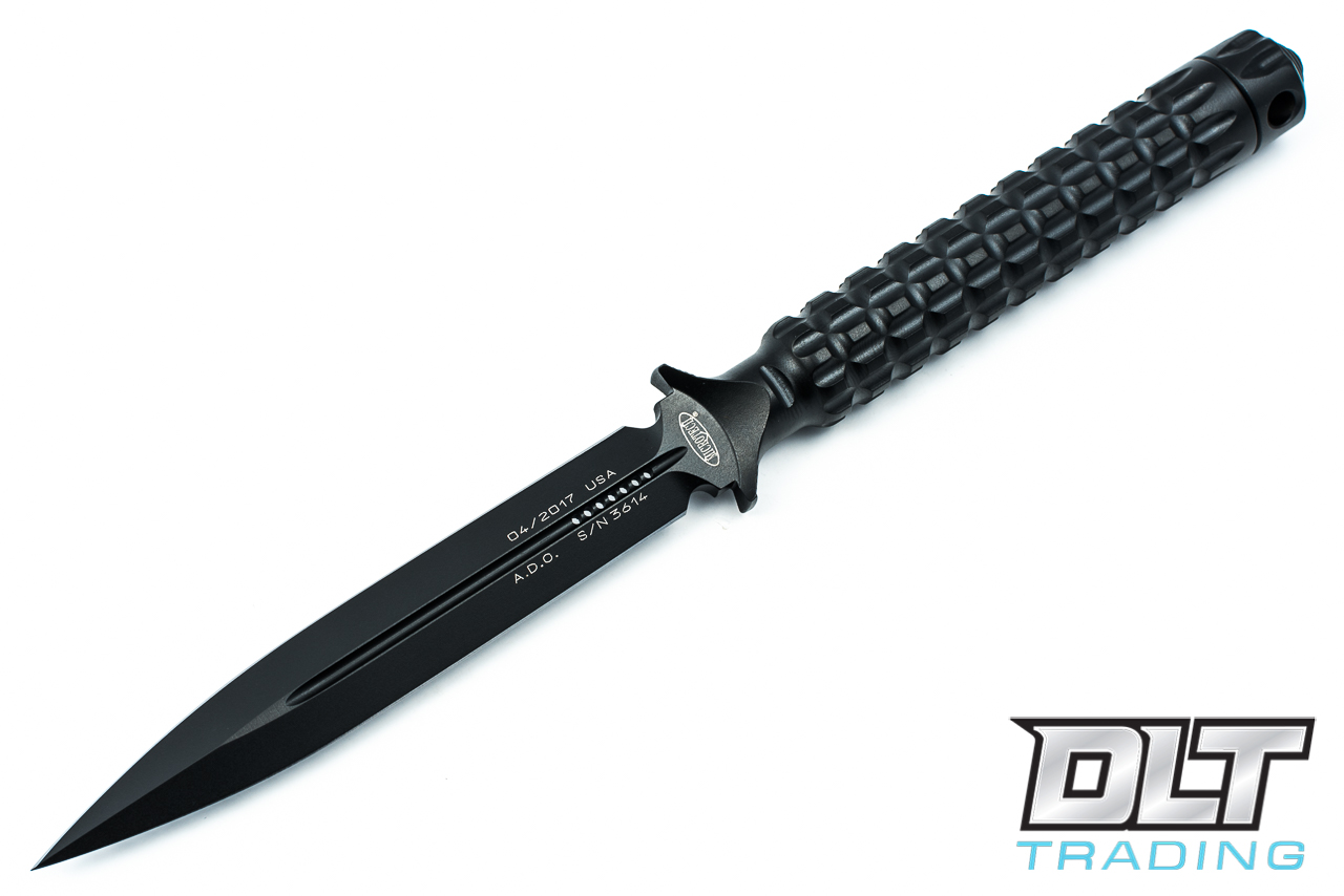Microtech 115-1 ADO D/E Black Handle - Black Blade - Black