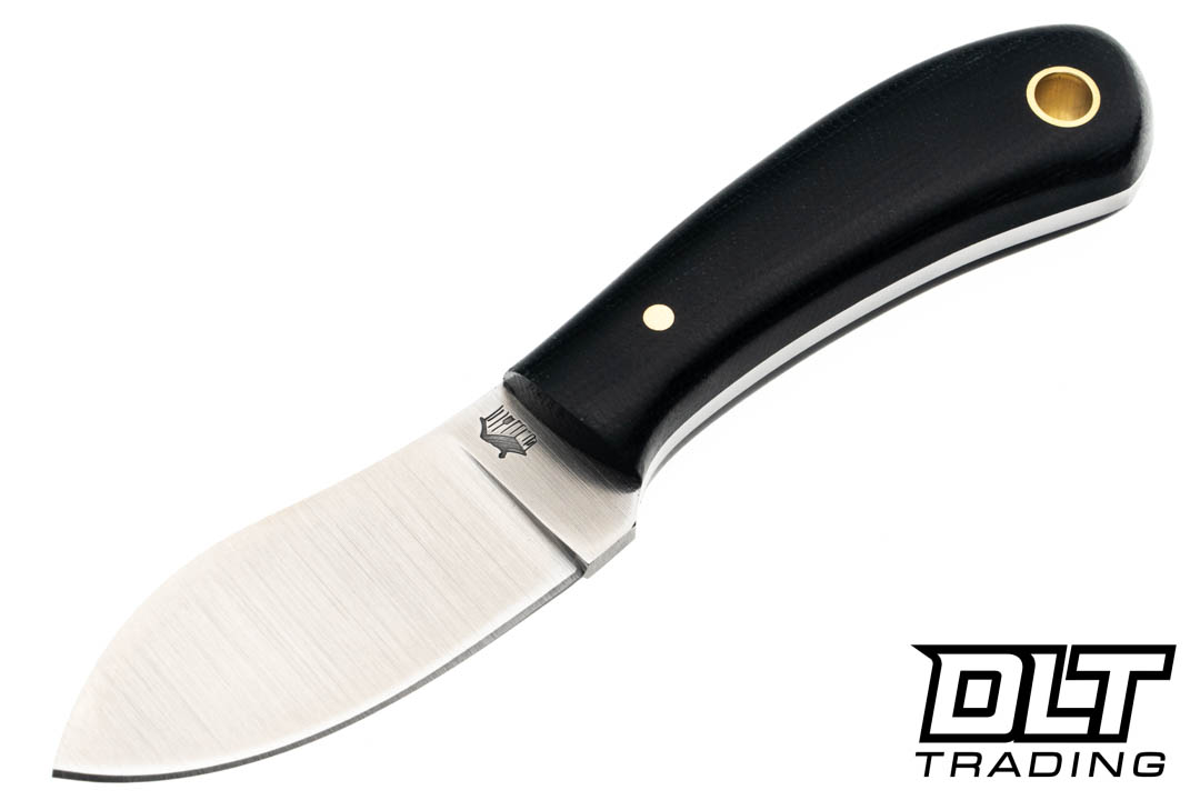 LT Wright | Lil MUK A2 - Flat Ground - Black Micarta - Black