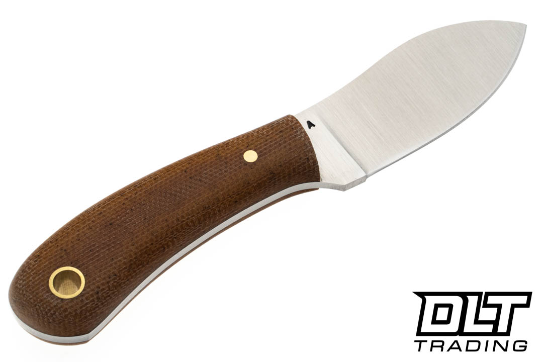 LT Wright | Lil MUK A2 - Flat Ground - Natural Micarta - Matte