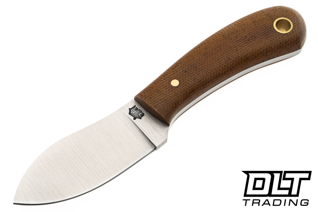 LT Wright | Lil MUK A2 - Flat Ground - Natural Micarta - Matte