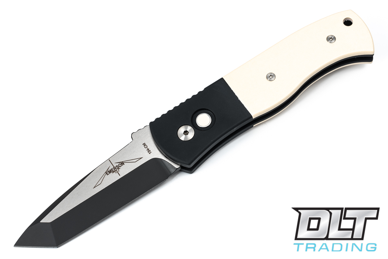 Pro-Tech Emerson CQC-7 - Ivory Micarta Inlay - Two-Tone Blade