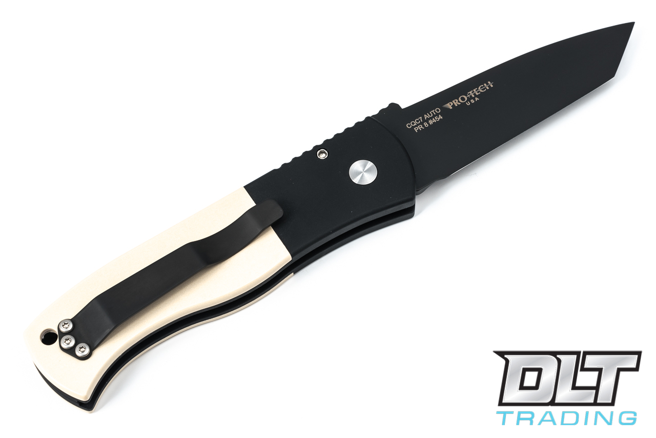 Pro-Tech Emerson CQC-7 - Ivory Micarta Inlay - Two-Tone Blade