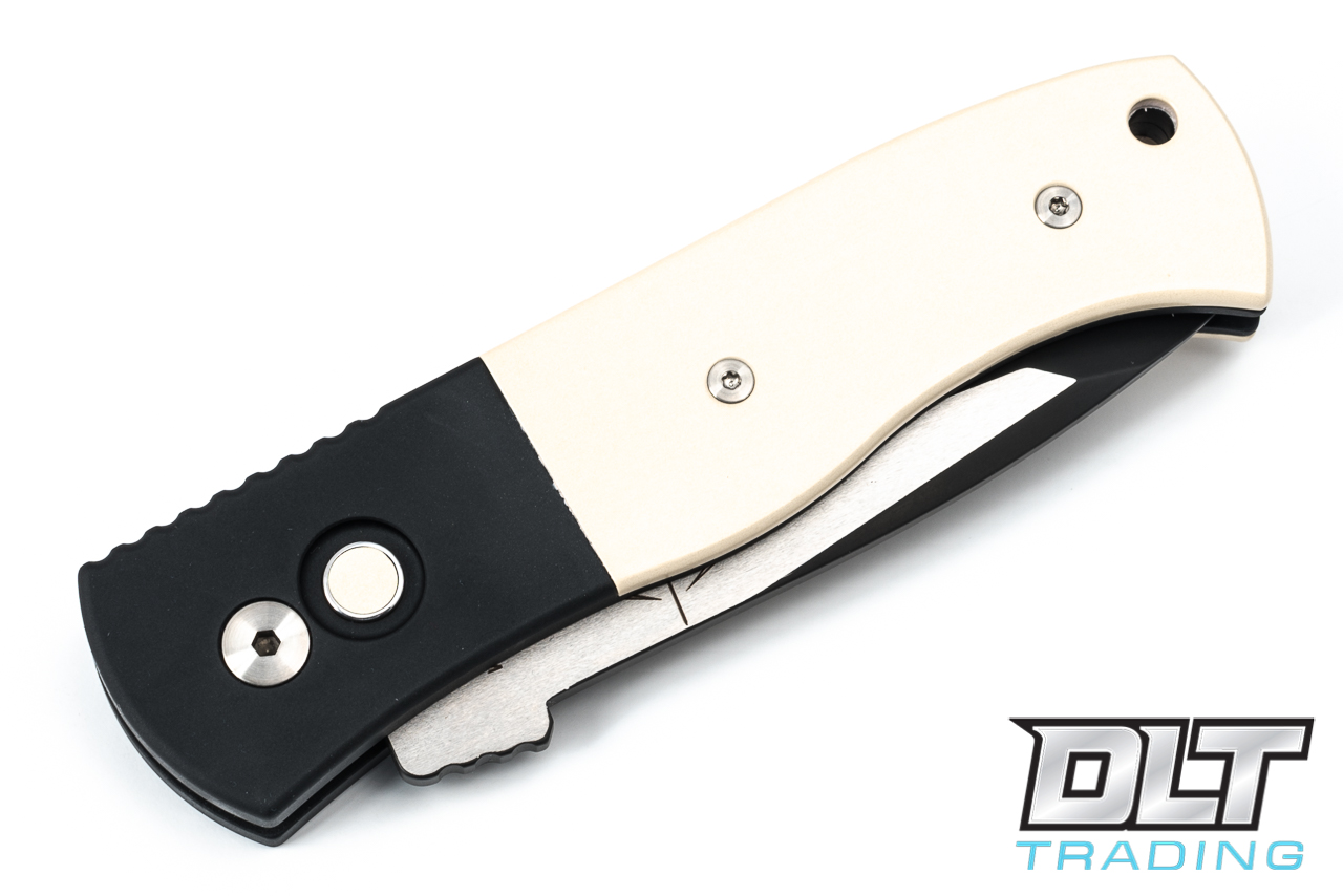 Pro-Tech Emerson CQC-7 - Ivory Micarta Inlay - Two-Tone Blade