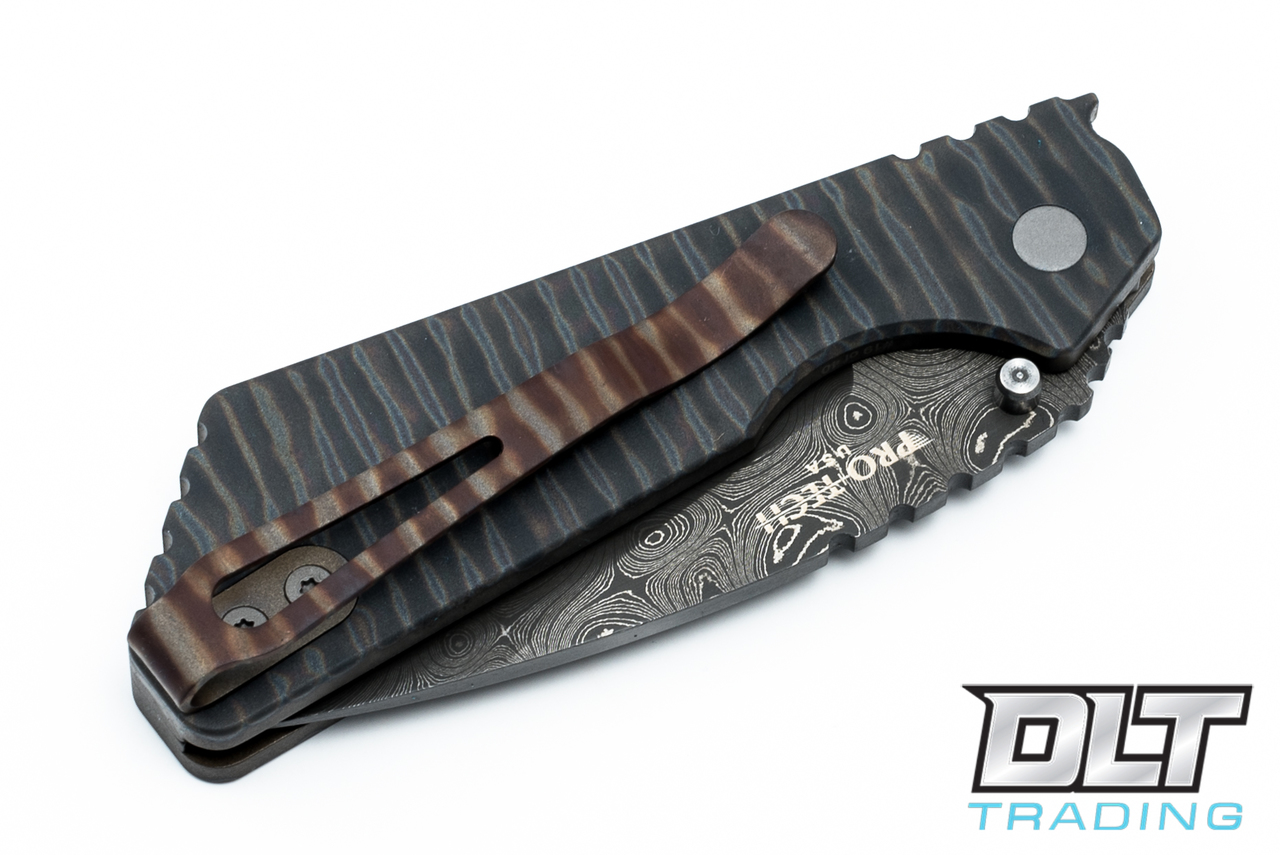 Pro-Tech Strider PT - Flamed Titanium Handle - Chad Nichols
