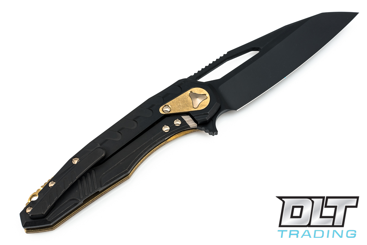 Microtech | 196-16DLCBR Sigil - Brass Handle - DLC Blade