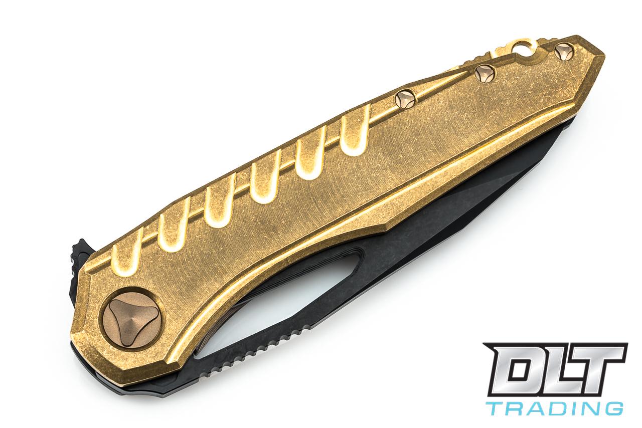 Microtech | 196-16DLCBR Sigil - Brass Handle - DLC Blade