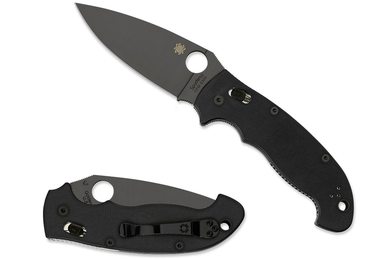 マキ2/2 Spyderco Manix 2 XL, Black S30V Blade, Black Handle