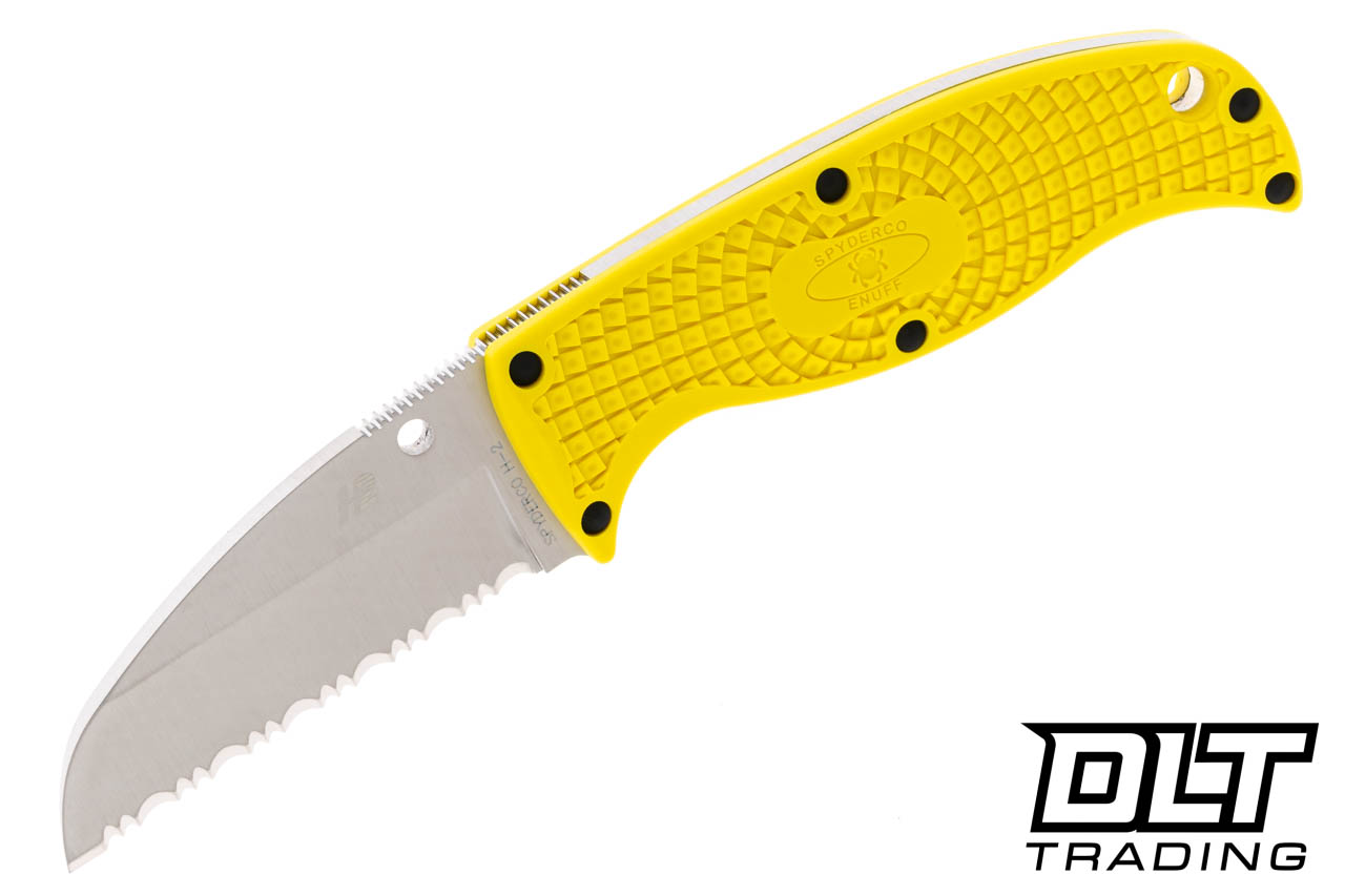 Spyderco Enuff (FB31SYL) - Yellow - Sheepsfoot - Fully Serrated