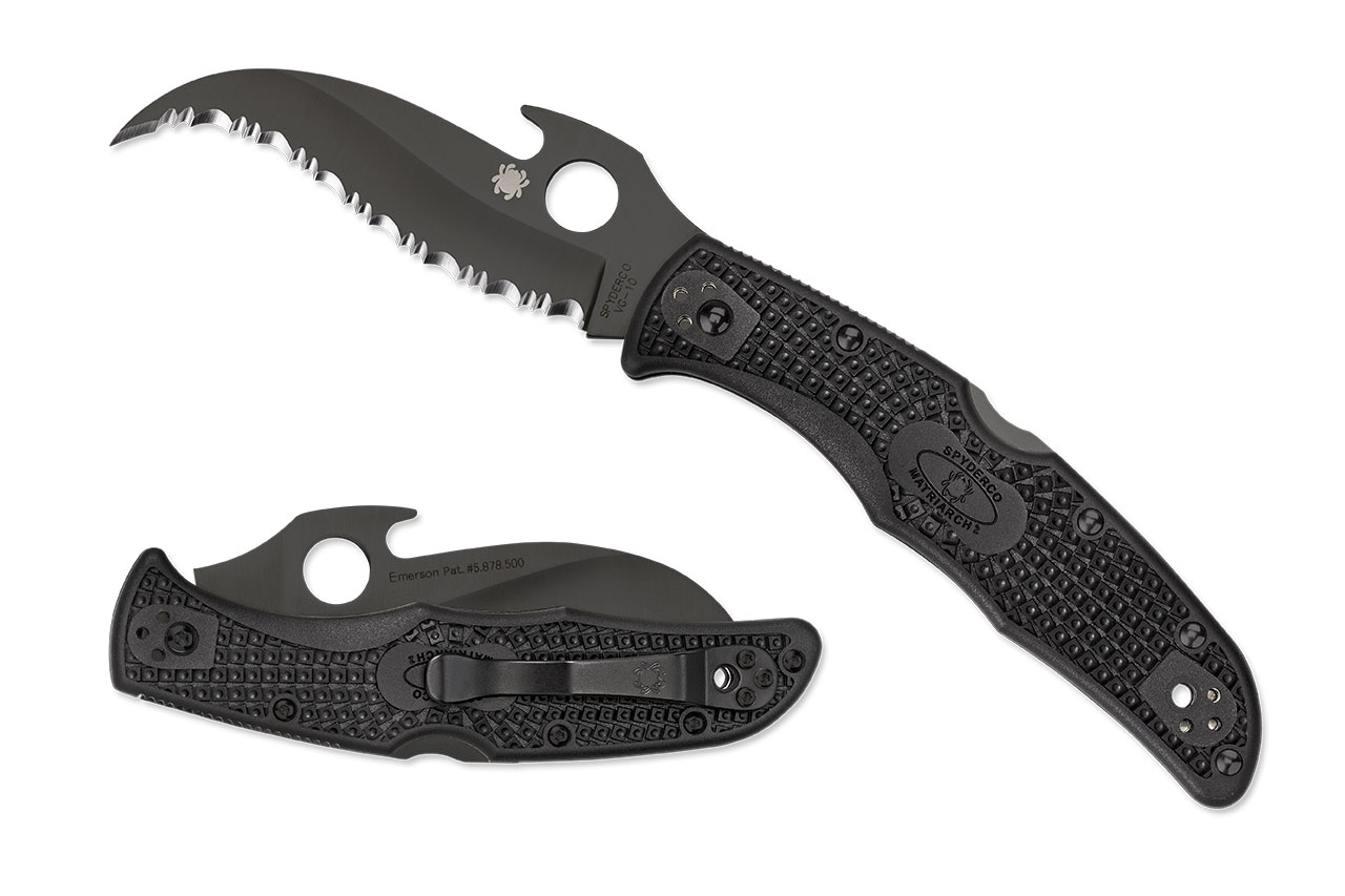 Spyderco C12SBBK2W Matriarch 2 Lightweight - Emerson Opening