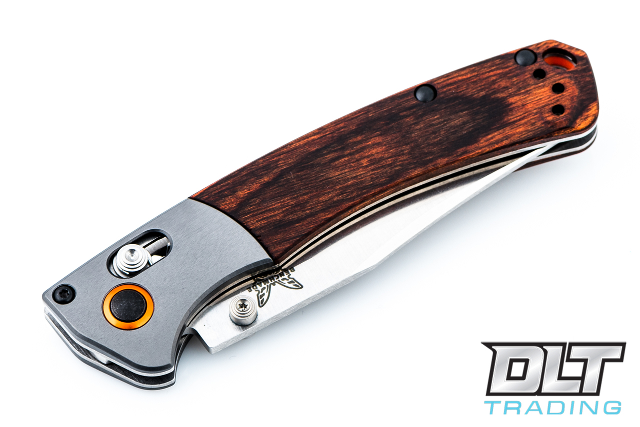 Benchmade Mini Crooked River Hunting Knife | Wood S30V Steel