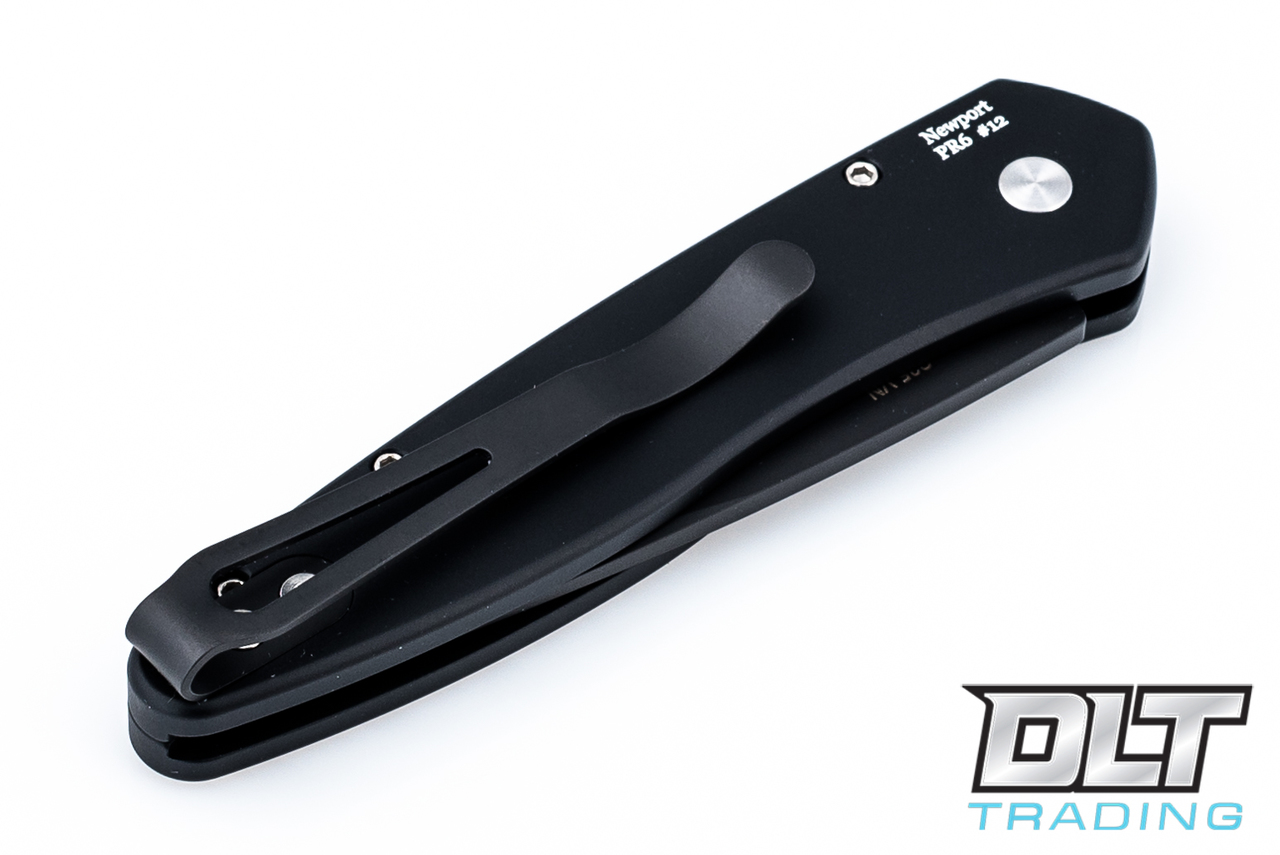 Pro-Tech Newport - Tuxedo Handle - Black Blade