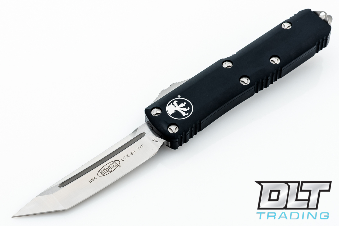 Microtech UTX-85 T/E - Black Handle - Satin Blade
