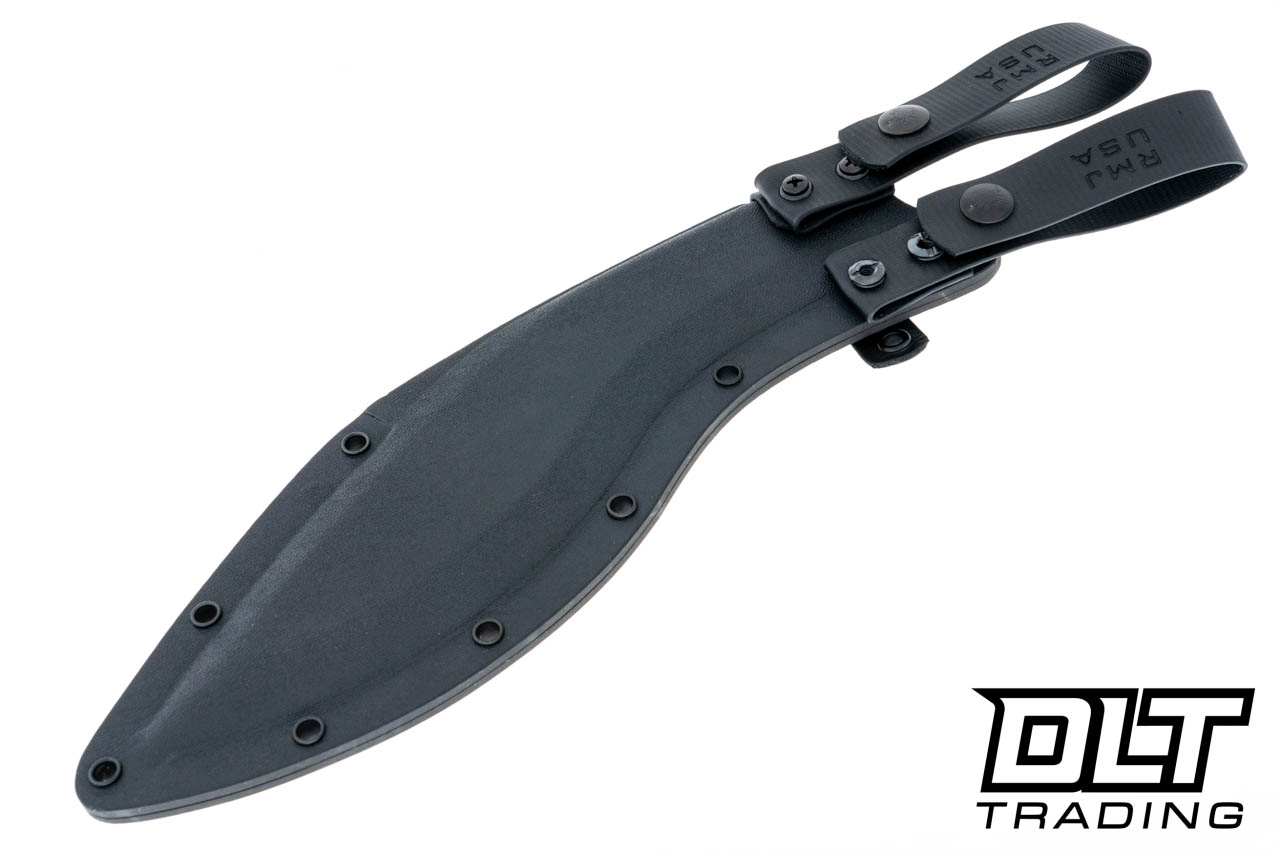 RMJ Tactical Kukri - Tungsten Cerakote - Dirty Olive G-10 - Kydex