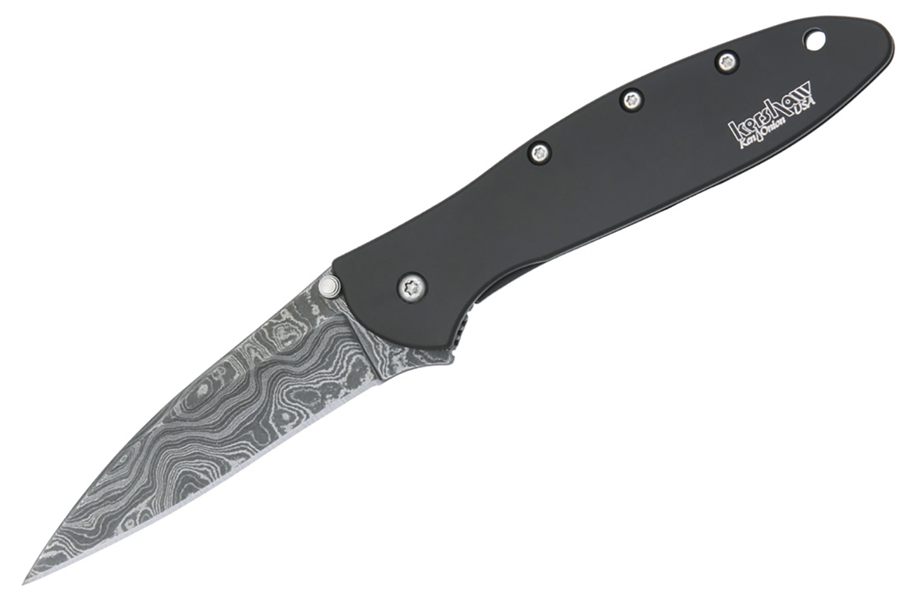 Kershaw Damascus Leek 1660DAMCKT - Black Handle - DLT Trading