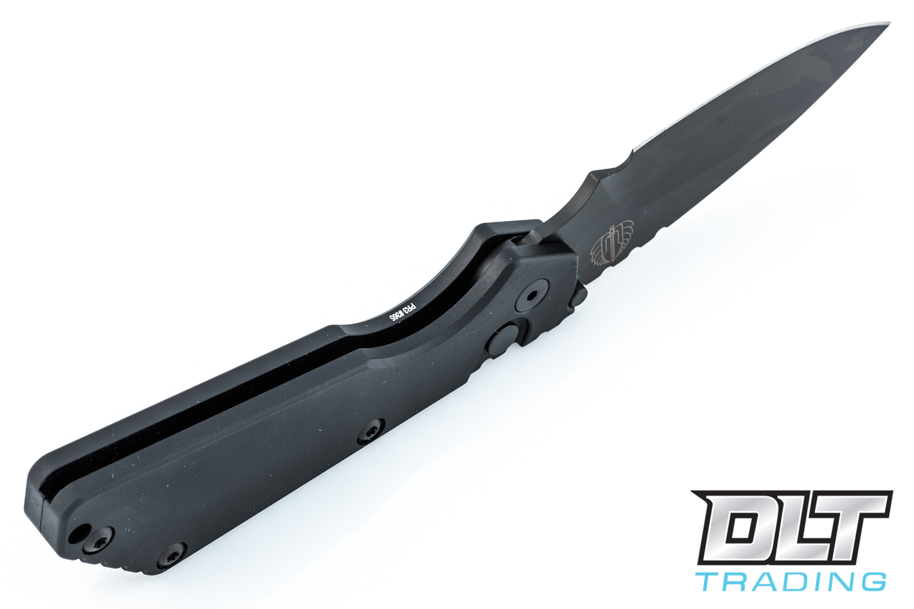 Pro-Tech Strider SnG - Black Handle - Black Blade - Sharkskin