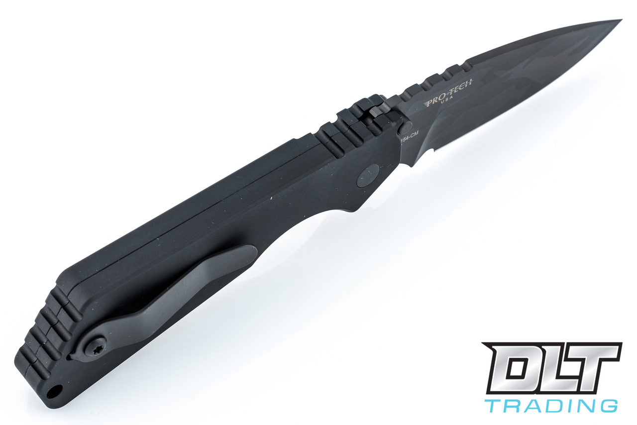 Pro-Tech Strider SnG - Black Handle - Black Blade - Sharkskin