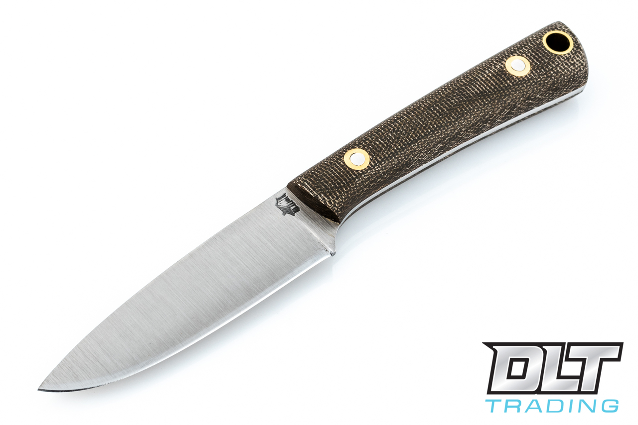 LT Wright | Small Pouter AEB-L - Convex - Green Micarta