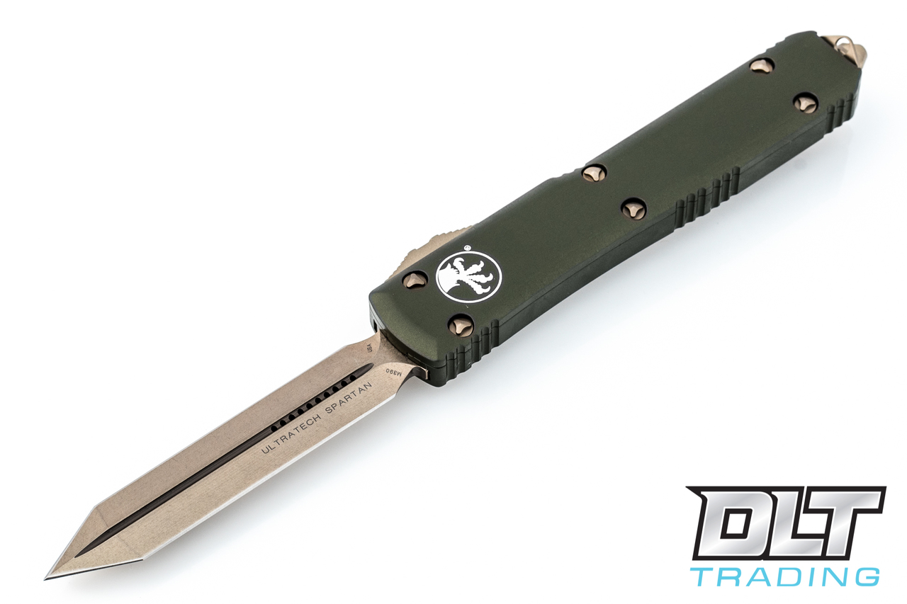 Microtech Ultratech Spartan D/E - Green Handle - Bronze Blade