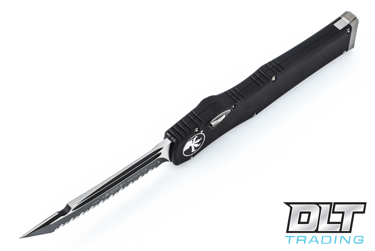 Microtech Halo VI T/E - Black Handle - Two-Tone Finish - Contoured