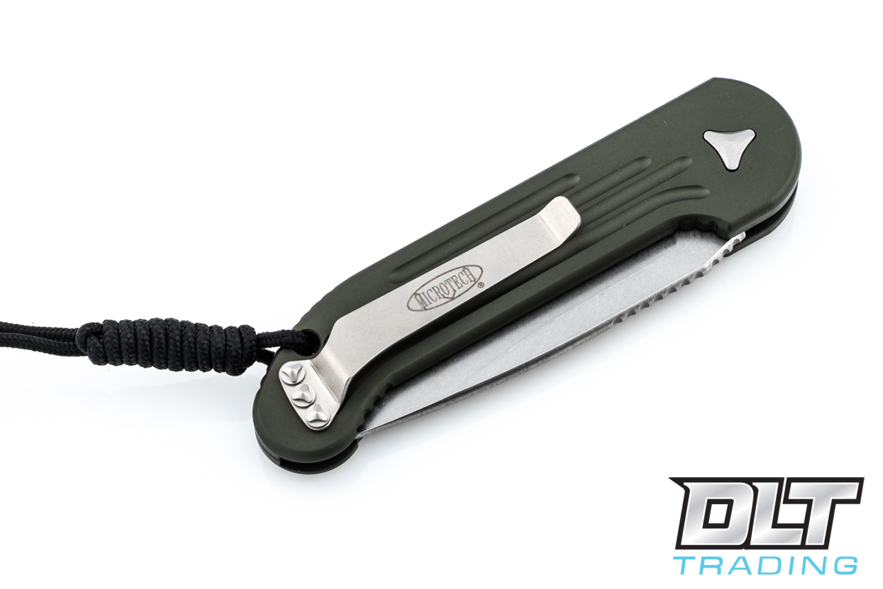 Microtech 135-10OD LUDT - Green Handle - Stonewash Blade - DLT Trading