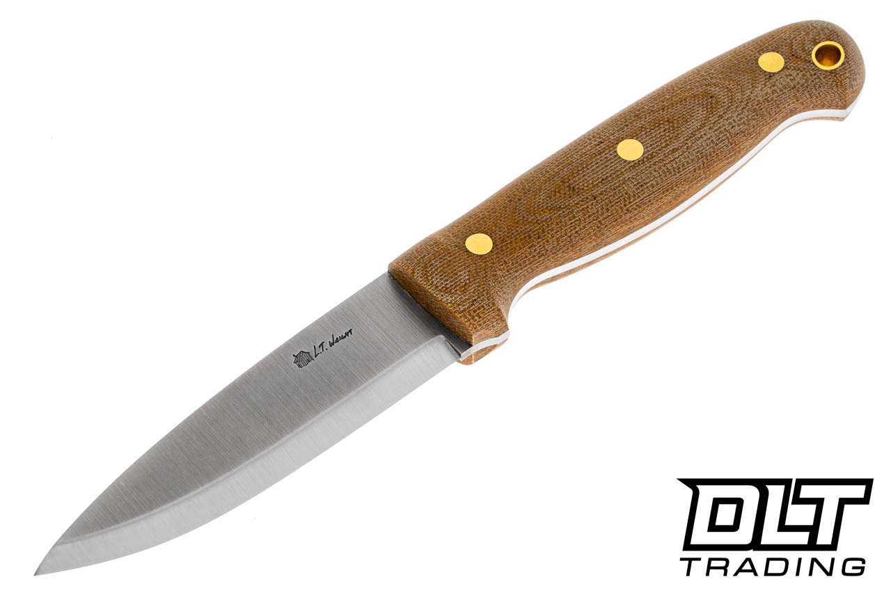 LT Wright | GNS A2 - Scandi - Natural Micarta