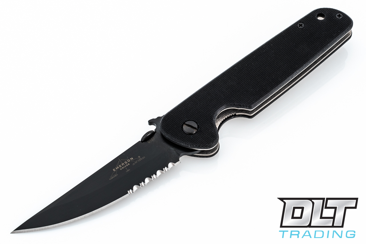 Emerson Tactical Kwaiken - Black Blade - Partially Serrated - DLT