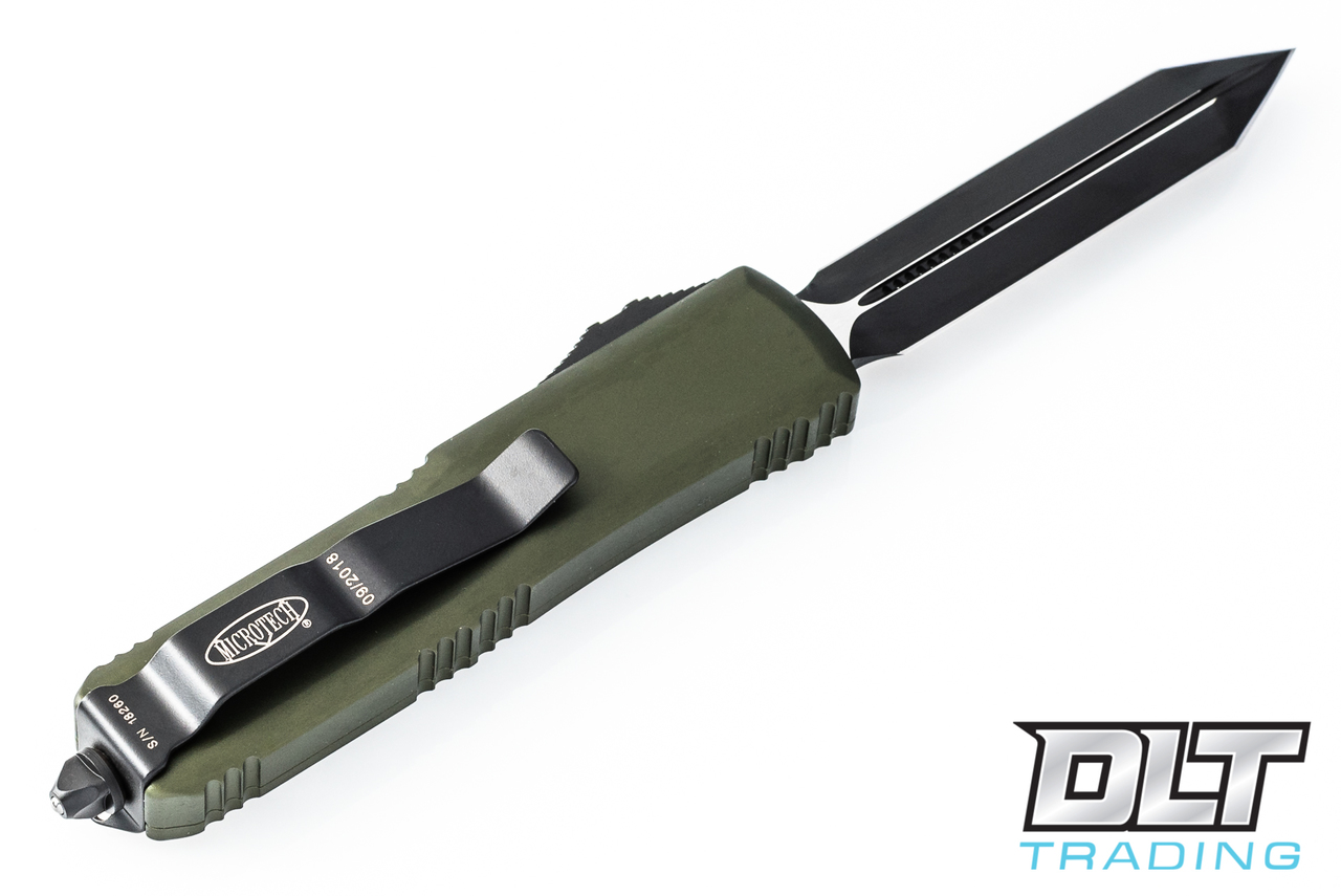 Microtech UTX-85 Spartan D/E - Green Handle - Black Blade