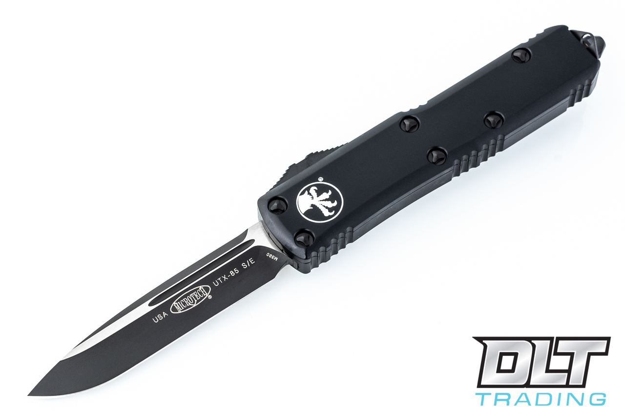 Microtech UTX-85 S/E - Black Handle - Black Blade