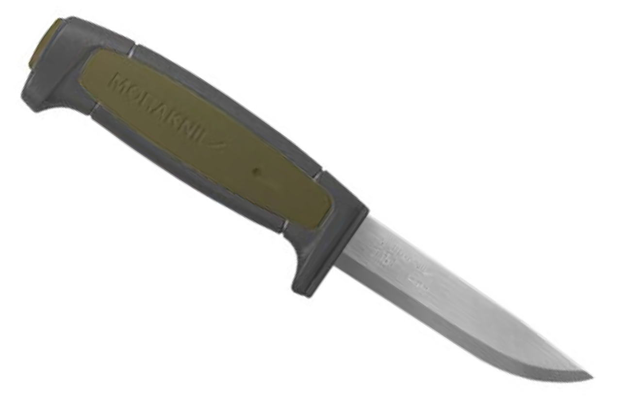 8.25 MORA MORAKNIV MILITARY GREEN BASIC 511 CARBON STEEL KNIFE Survival  Sweden