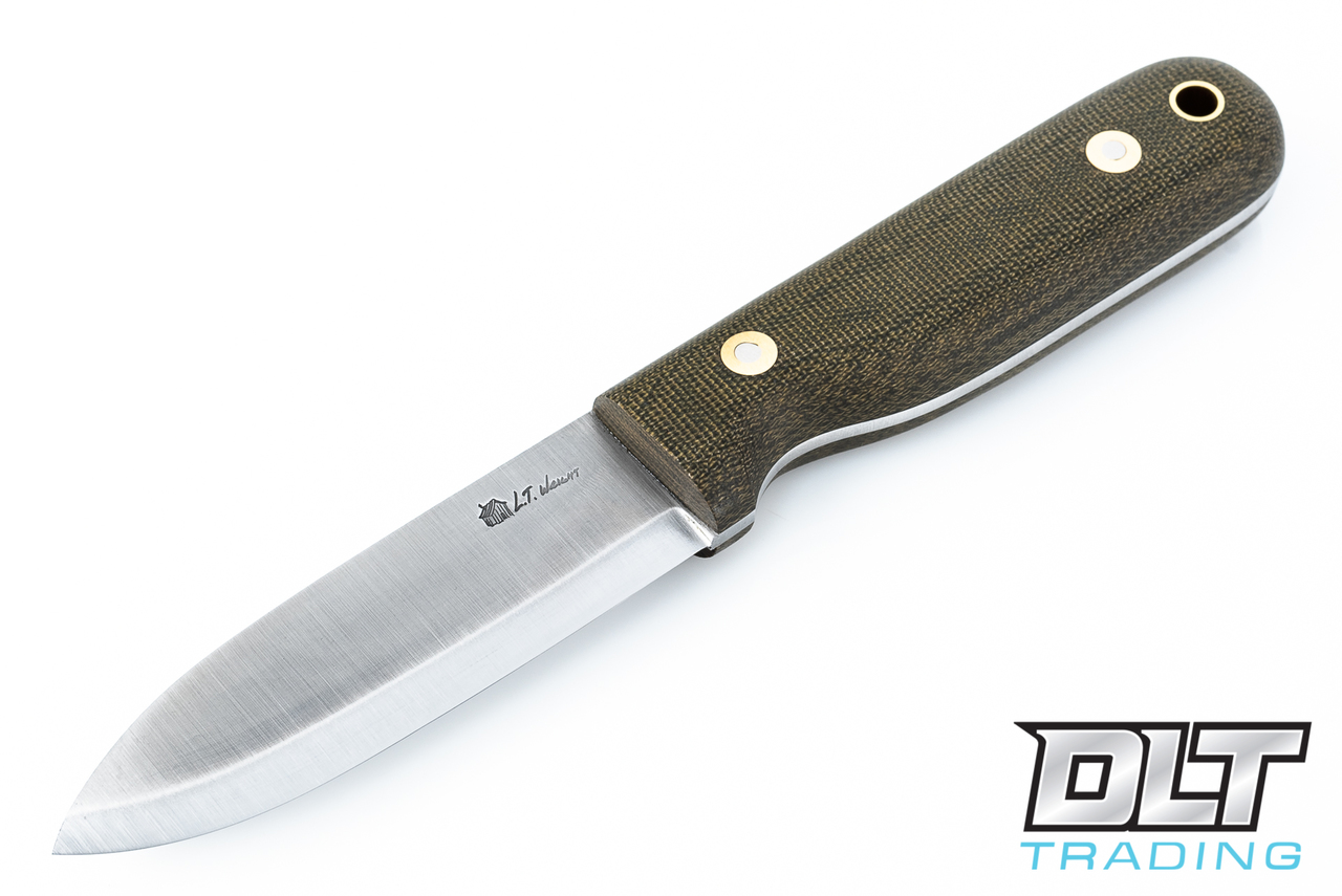 LT Wright | Bushcrafter A2 - Scandi - Green Micarta