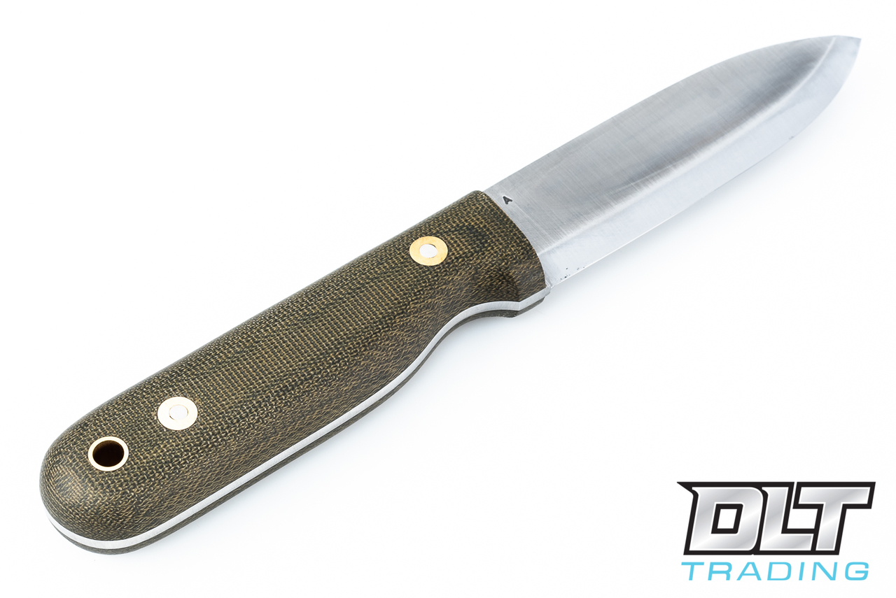LT Wright | Bushcrafter A2 - Scandi - Green Micarta