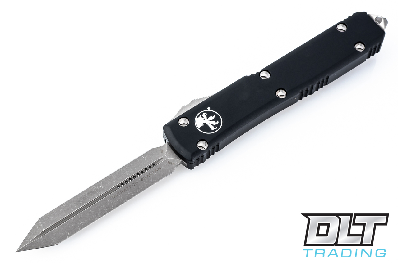 Microtech Ultratech Spartan - Black Handle - Apocalyptic Blade