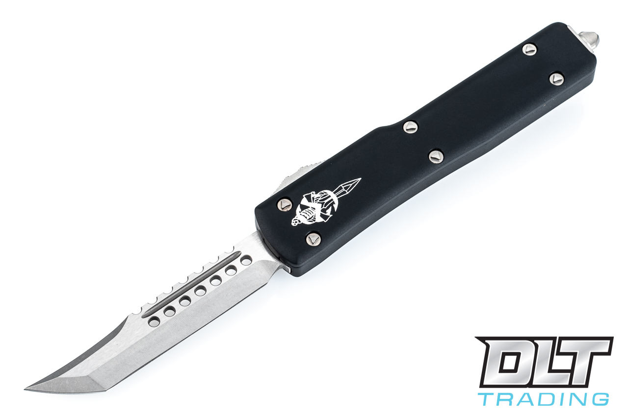 Microtech UTX-70 Hellhound T/E - Black Handle - Stonewashed Blade