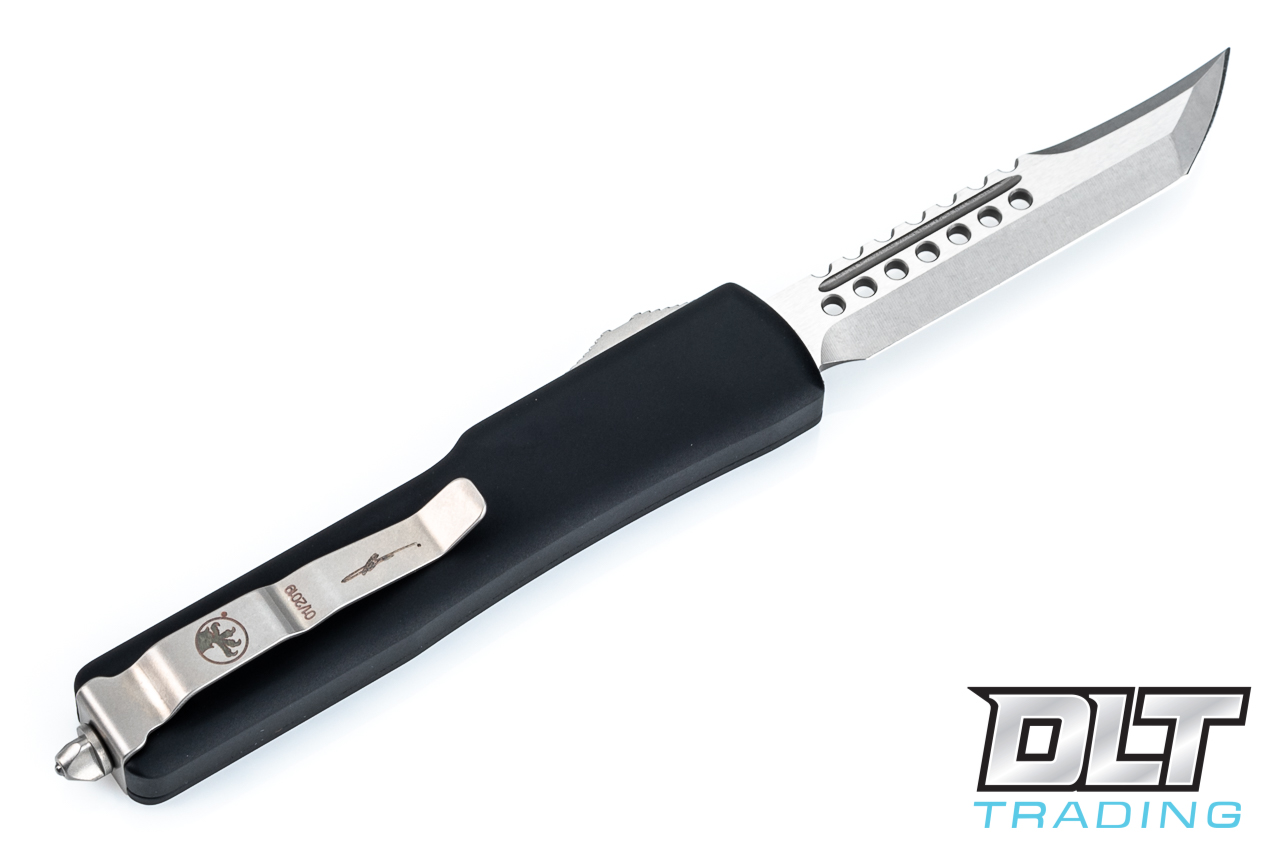 Microtech UTX-70 Hellhound T/E - Black Handle - Stonewashed Blade