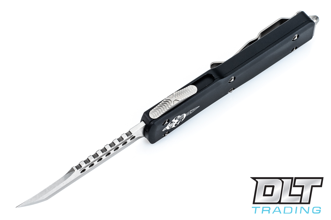Microtech UTX-70 Hellhound T/E - Black Handle - Stonewashed Blade