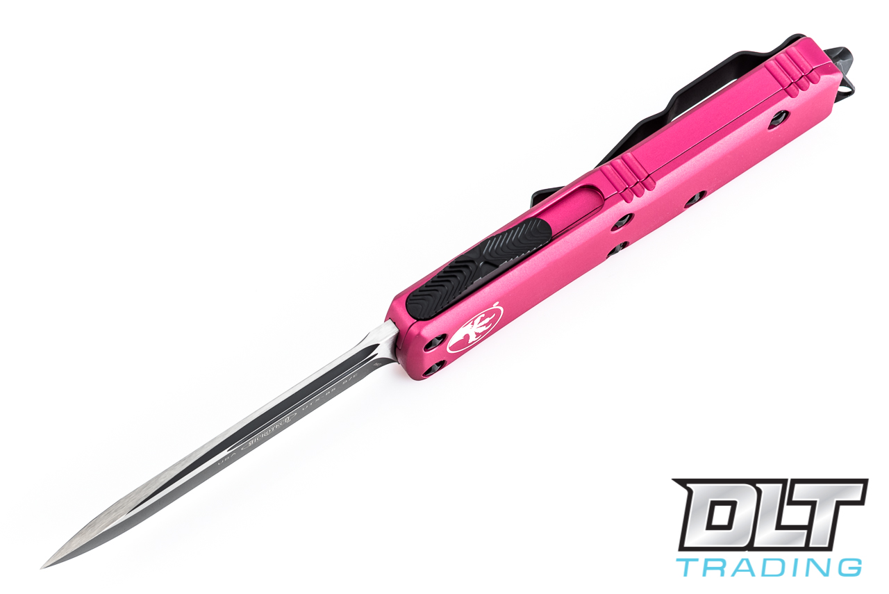 Microtech UTX-85 S/E - Pink Handle - Black Blade