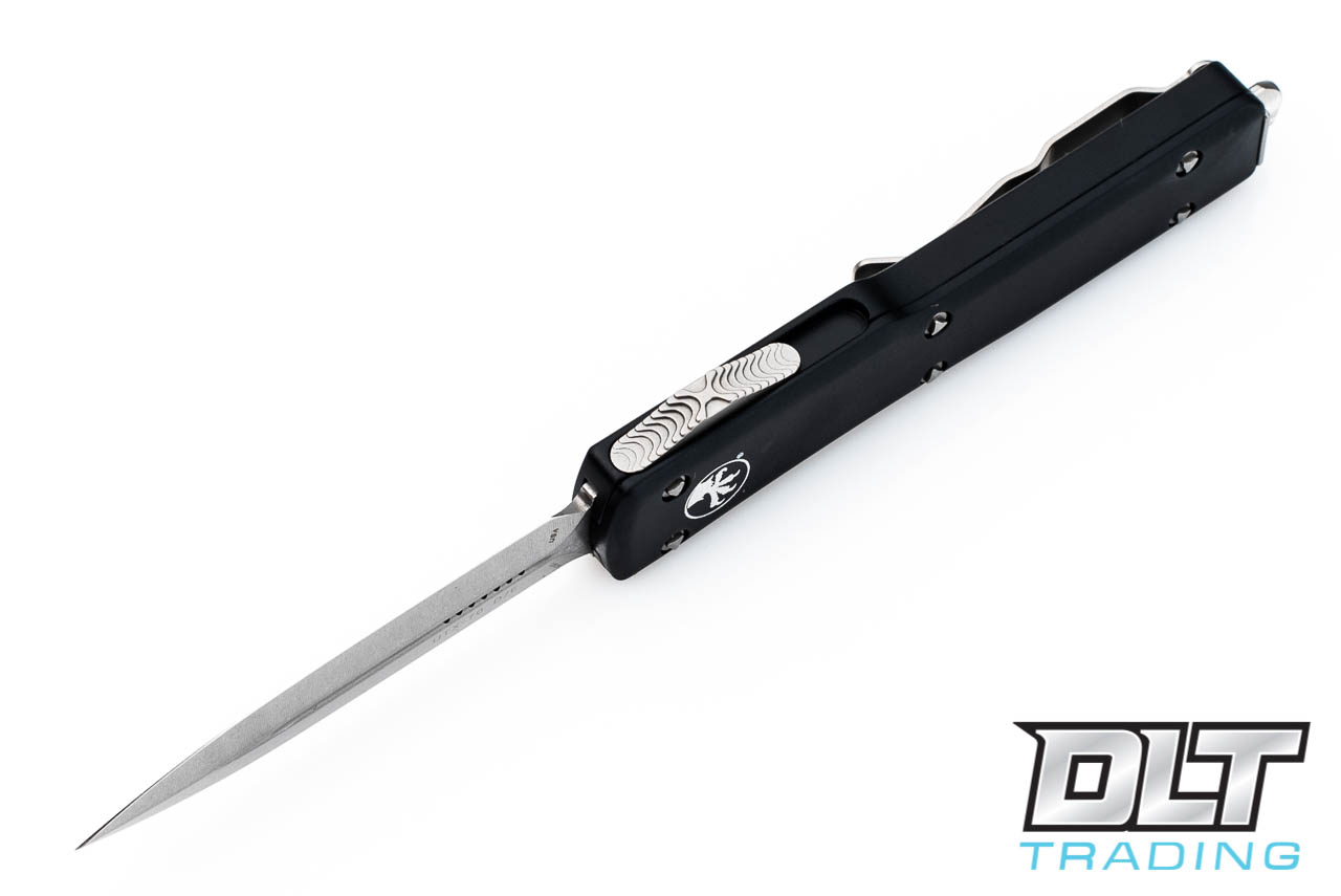 Microtech UTX-70 D/E - Black Handle - Stonewash Blade