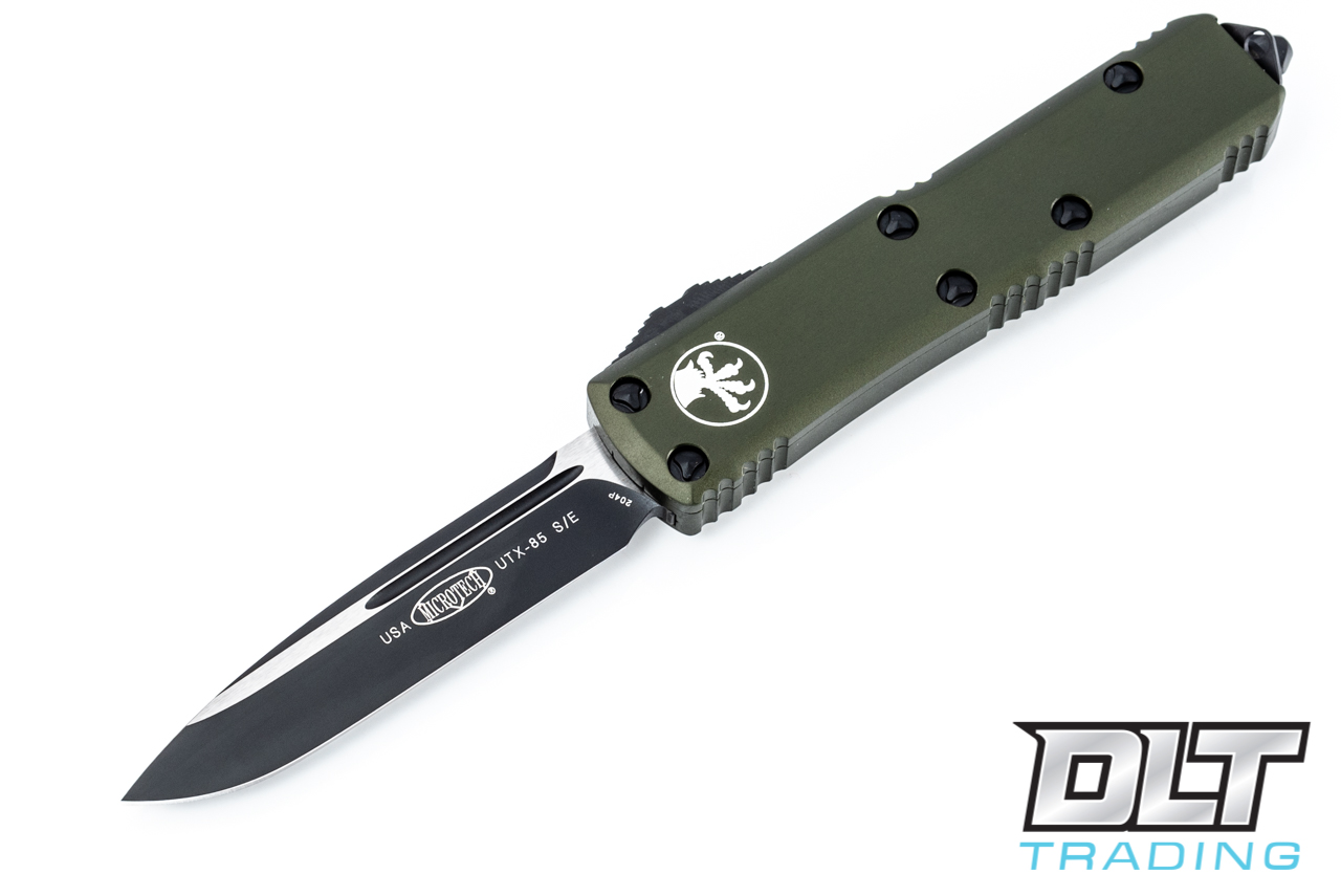 Microtech UTX-85 S/E - OD Green Handle - Black Blade