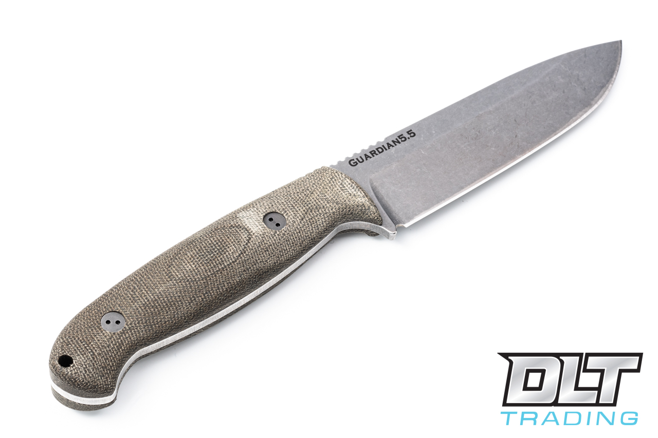 Bradford Guardian 5.5 3V - 3D Green Micarta - Stonewashed Finish