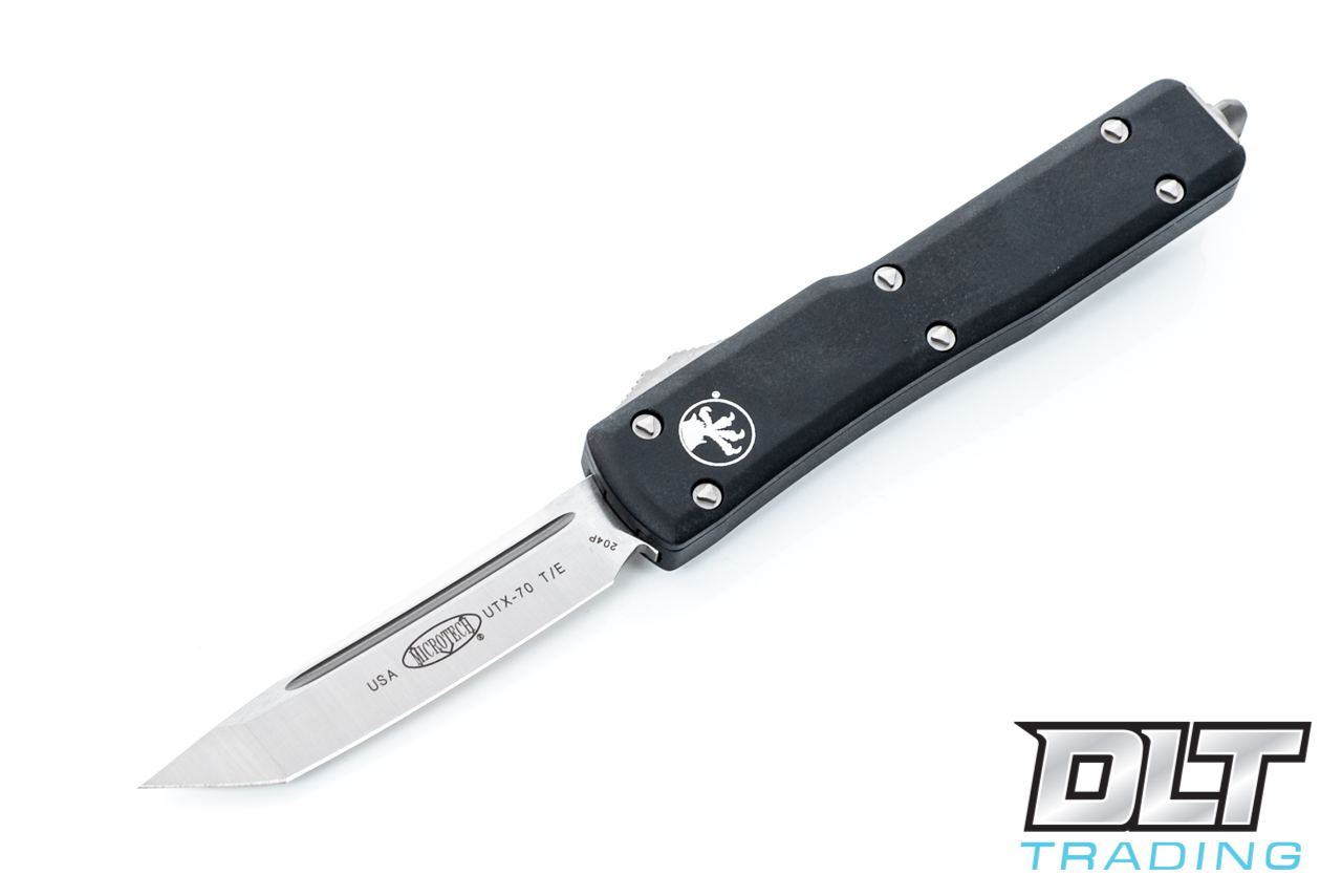 Microtech UTX-70 T/E - Black Handle - Satin Blade