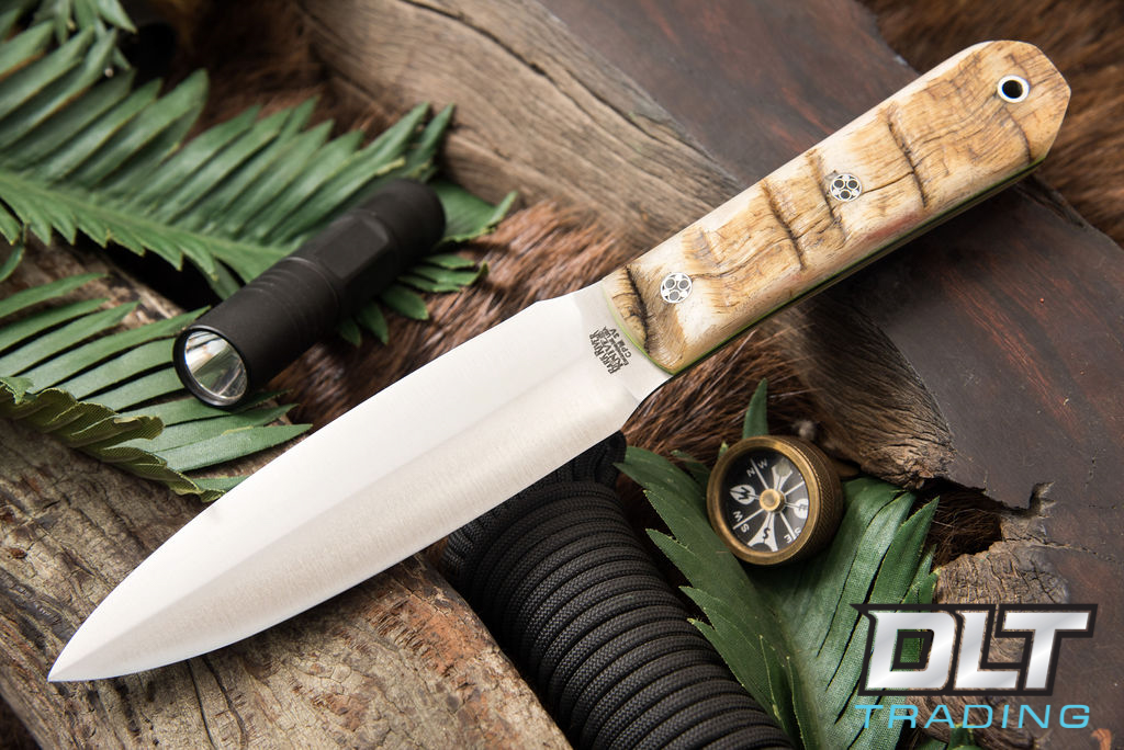 Mountain Man, Butcher Knife, Hand Forged Custom Knife by RLS Knives 