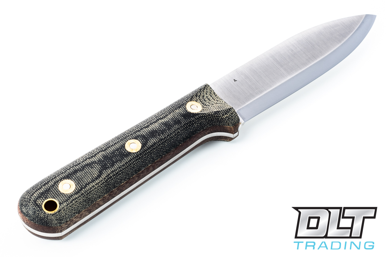 LT Wright Genesis A2 - Scandi - Black Micarta - Natural Liners
