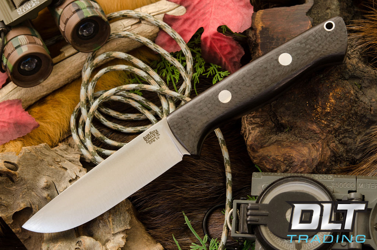 Bark River Knives | Bravo 1 3V LT Hunter - Black Carbon Fiber